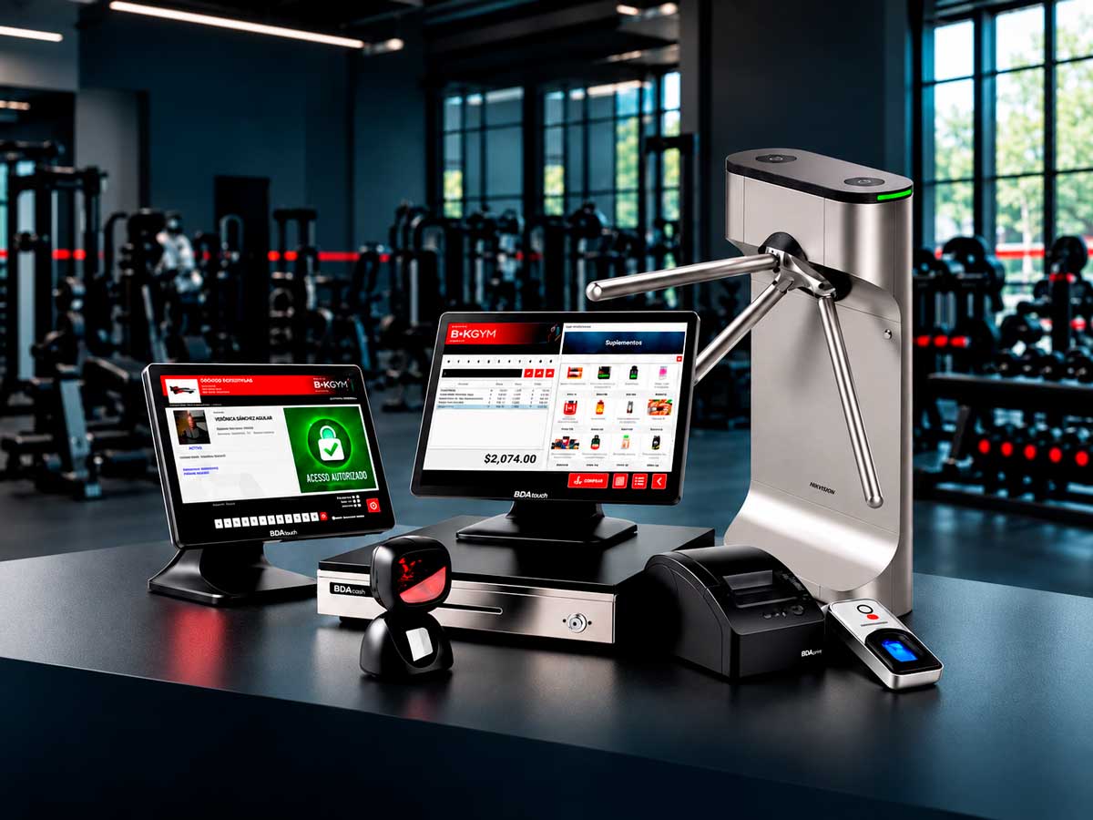 Recepción de un gimnasio usando BDKGYM